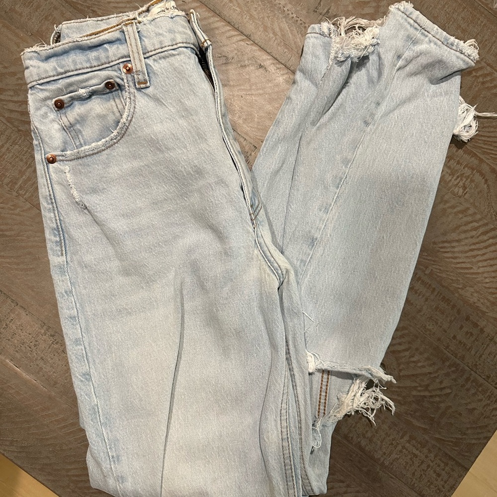 Blue 90s straight Abercrombie jeans